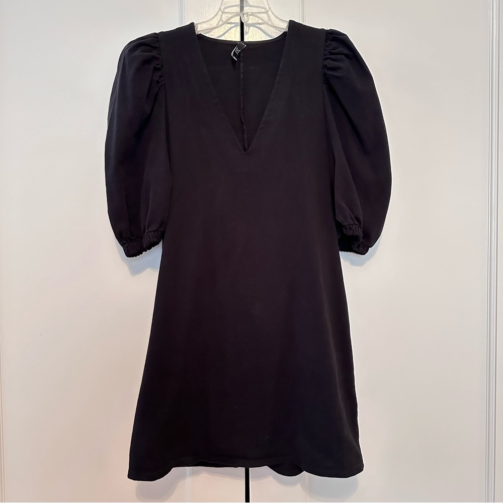 SALE! Zara Puff Sleeve Denim Mini Dress